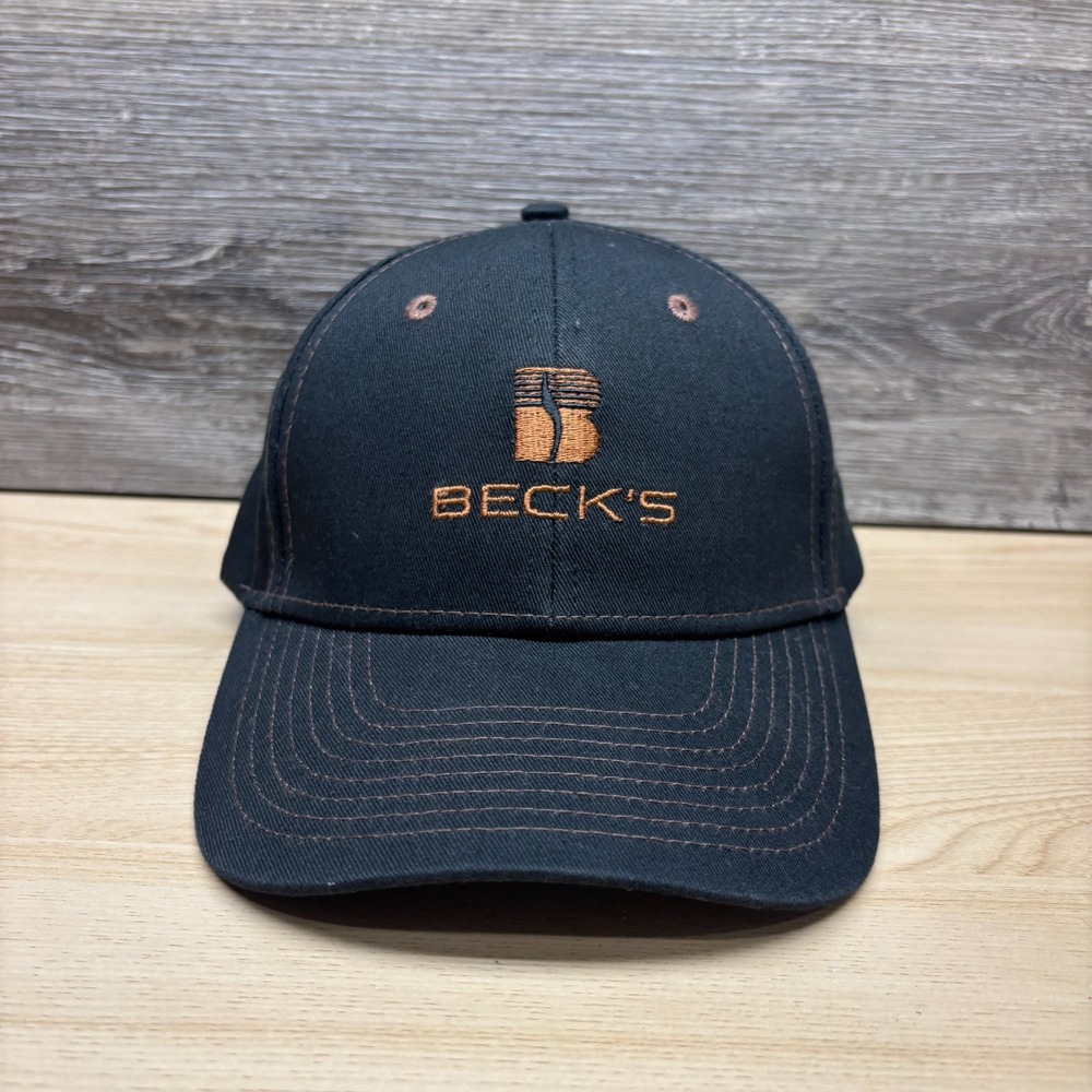 Beck's Hat Cap Snap Back Black Beer Advertising Embroidered Logo